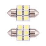 2 PCS 31mm Super White 6 LED Autolampe Leselampe – Bild 3