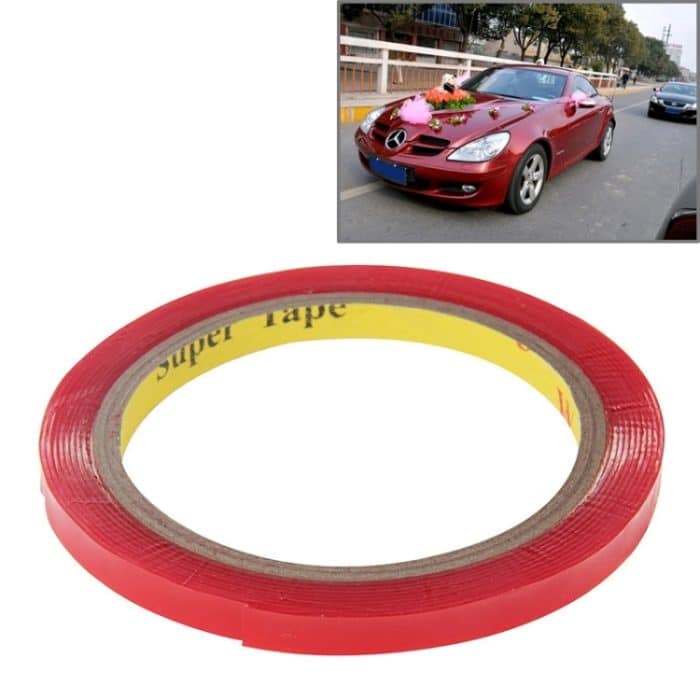 Universelles transparentes doppelseitiges Klebeband, Breite: 0,8 cm, Länge: 2 m – Bild 1