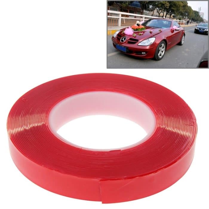 Universelles transparentes doppelseitiges Klebeband, Breite: 2 cm, Länge: 10 m – Bild 1