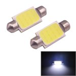 2 Stück 39 mm 1,5 W 80 lm weißes Licht 1 COB LED-Kennzeichen-Leselampen Auto-Glühbirne, 39mm