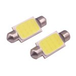 2 Stück 39 mm 1,5 W 80 lm weißes Licht 1 COB LED-Kennzeichen-Leselampen Auto-Glühbirne, 39mm – Bild 2