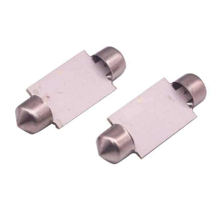 2 Stück 39 mm 1,5 W 80 lm weißes Licht 1 COB LED-Kennzeichen-Leselampen Auto-Glühbirne, 39mm – Bild 3