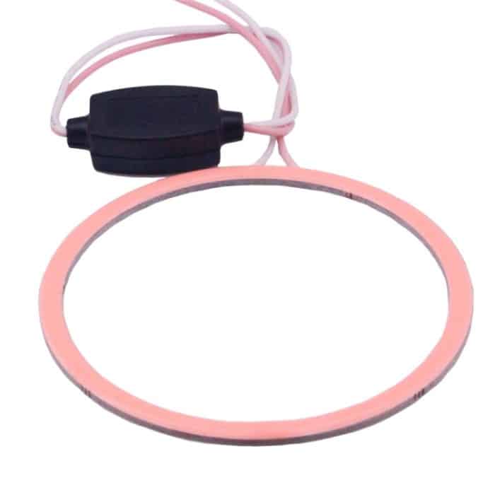 80 mm 5 W 180 lm Angel Eyes Kreise Autoscheinwerfer COB-LED-Leuchten für Fahrzeuge, DC 12–24 V, 80mm Pink Light, 80mm Green Light, 80mm Red Light – Bild 2