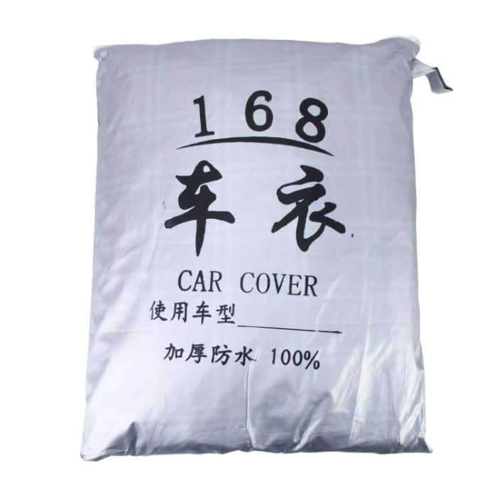 PEVA Anti-Dust Waterproof Sunproof Hatchback Autoabdeckung mit Warnstreifen, passend für Autos mit einer Länge von bis zu 4,4 m – Bild 5