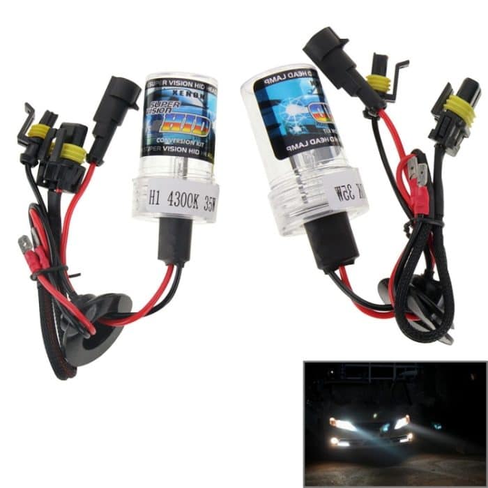DC12V 35W H1 HID Xenonlicht Einstrahl Super Vision Wasserdichte Scheinwerfer, Farbtemperatur: 4300K, 2er Pack – Bild 1