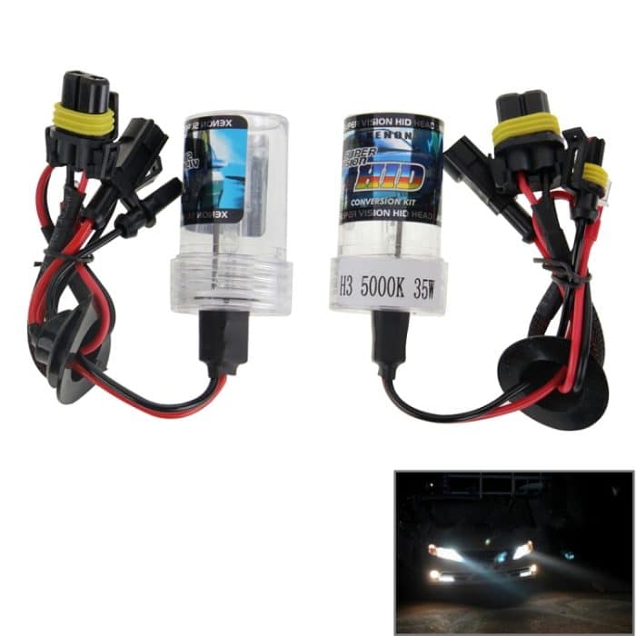 S-CMS-0627.jpg DC12V 35W H3 HID Xenonlicht Einstrahl Super Vision Wasserdichte Scheinwerfer, Farbtemperatur: 6000K, 2er Pack – Bild 1