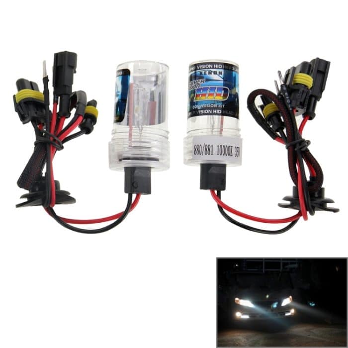 S-CMS-0628.jpg DC12V 35W H27 / 880/881 HID Xenonlicht Einstrahl Super Vision Wasserdichter Scheinwerfer, Farbtemperatur: 6000K, 2er-Pack – Bild 1