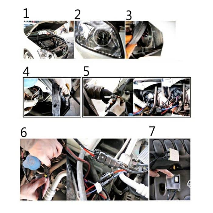 DC12V 35W H27 / 880/881 HID Xenonlicht Einstrahl Super Vision Wasserdichter Scheinwerfer, Farbtemperatur: 6000K, 2er-Pack – Bild 8