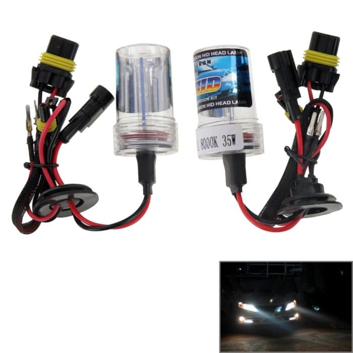 DC12V 35W H11 HID Xenonlicht Einstrahl Super Vision Wasserdichte Scheinwerfer, Farbtemperatur: 8000K, 2er Pack – Bild 1