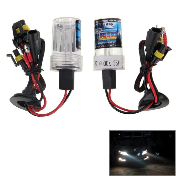 DC12V 35W H7 HID Xenonlicht Einstrahl Super Vision Wasserdichte Scheinwerfer, Farbtemperatur: 6000K, 2er Pack – Bild 1