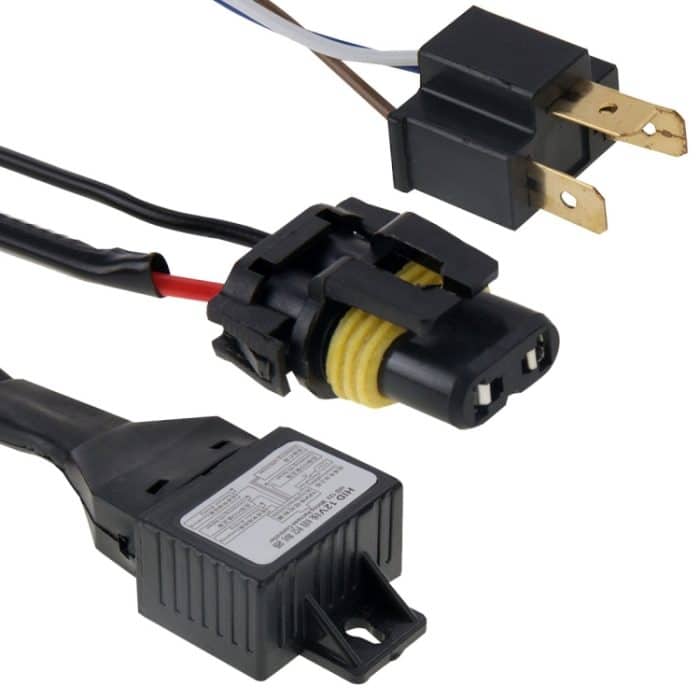 DC12V 35W H4-3 HID Xenonlicht Einstrahl Super Vision Wasserdichte Scheinwerfer mit einem Kabel, Farbtemperatur: 6000K, 2er Pack – Bild 6