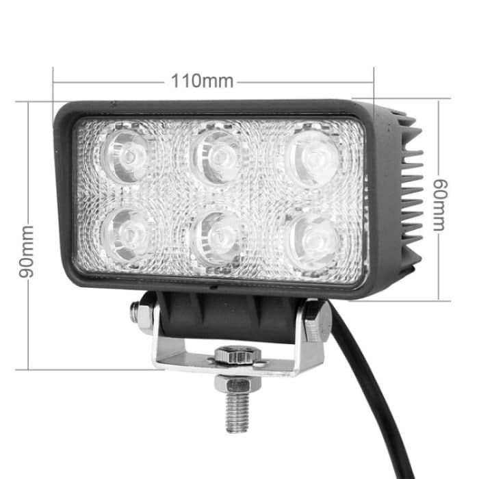 LML-1518 18W 1260-1350LM Epistar 6 LED Weiß 30 Grad Spot Beam Auto LED Licht Wasserdicht IP67, DC 10-30V – Bild 4