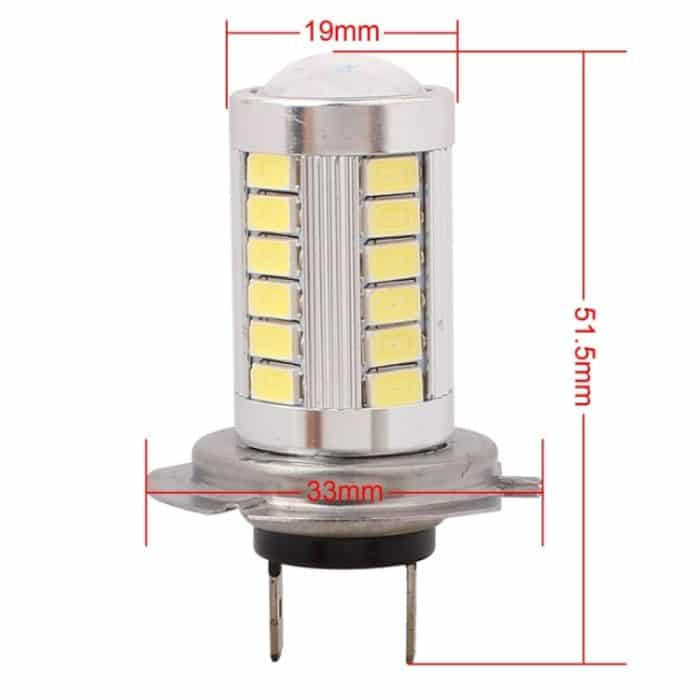2 PCS H7 16.5W 990LM 6500K Weißlicht 5630 SMD 33 LED Glühlampe für Fahrzeugbremse / Lenkung, DC12V – Bild 4