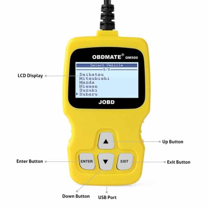 OBDMATE OM500 OBDII / EOBD / JOBD-Codeleser (gelb) – Bild 5