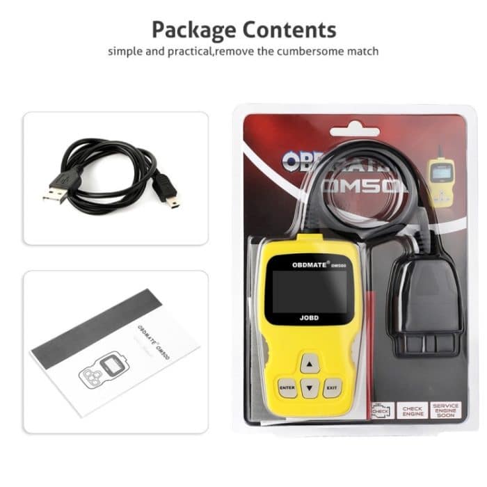 OBDMATE OM500 OBDII / EOBD / JOBD-Codeleser (gelb) – Bild 6