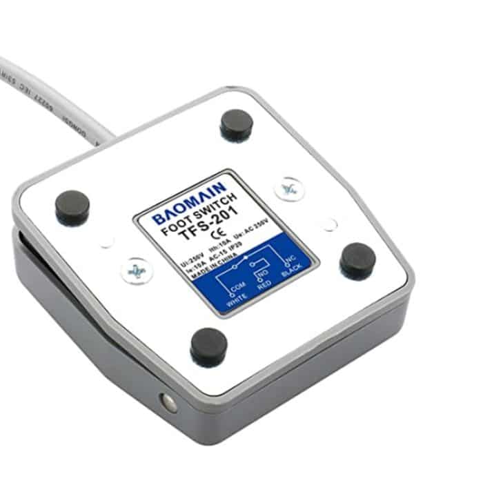 TFS-201 AC 250V 10 A Elektrischer Leistung Kunststoff Fußschalter Power Pedal, Kabellänge: 1m – Bild 4