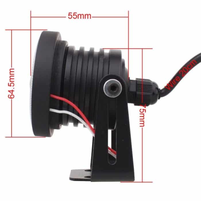 2 PCS 2,5 Zoll 10W 900LM Weiß + Gelb Licht 6500K Wasserdichtes LED Eagle Eye Licht für Fahrzeuge, DC 12V, Kabellänge: 20 cm (Schwarz) – Bild 5