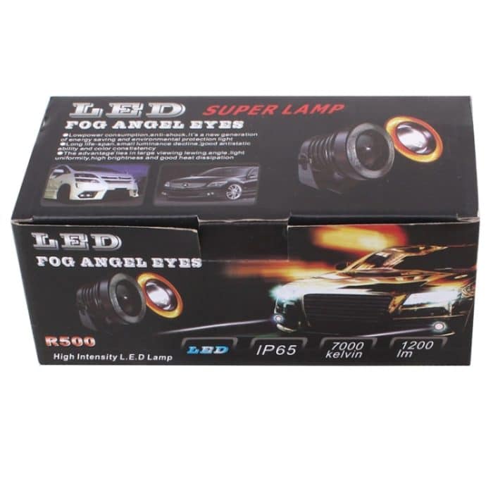 2 PCS 2,5 Zoll 10W 900LM Weiß + Gelb Licht 6500K Wasserdichtes LED Eagle Eye Licht für Fahrzeuge, DC 12V, Kabellänge: 20 cm (Schwarz) – Bild 7