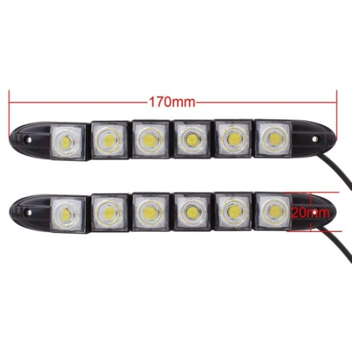 MZ 3W 2 PCS 160LM 6 LED SMD 5050 Flexible Snake LED Auto Tagfahrlicht, DC 12V – Bild 4
