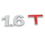 3D-Universal-Aufkleber aus verchromtem Metall, Auto-Emblem, Aufkleber, Autoanhänger, Gasverdrängung, Identifizierung, Größe: 8,5 x 2,5 cm, 1.6T, 1.8T, 2.0T, 2.2T, 2.4T, 2.5T, 2.8T, 3.0T – Bild 2