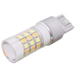 T20 / 7443 8W 420LM Weiß + Gelb Licht 42 LED 2835 SMD Lenkglühlampe für Auto-Bremslicht, DC 12V – Bild 2