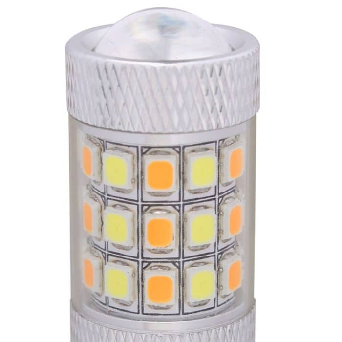 T20 / 7443 8W 420LM Weiß + Gelb Licht 42 LED 2835 SMD Lenkglühlampe für Auto-Bremslicht, DC 12V – Bild 5