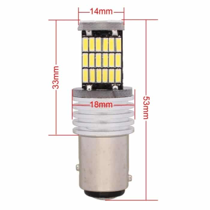 2 PCS 1157 9W 450LM Weißlicht 45 LED 4014 SMD Auto Bremslicht Lenkungslampe, DC 12V – Bild 5