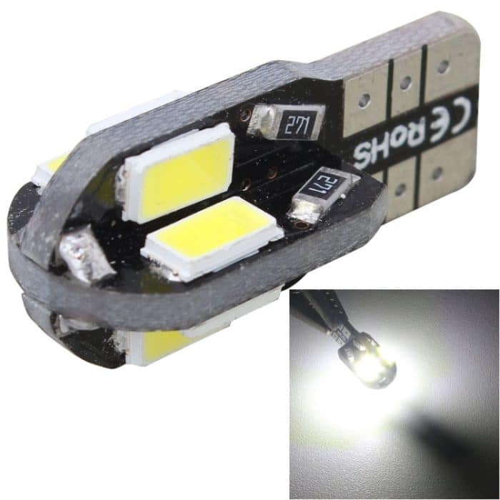 10 PCS T10 4W 280LM Weißlicht 8 LED SMD 5630 Canbus Decode Auto Clearance Lights Lampe, DC 12V – Bild 1