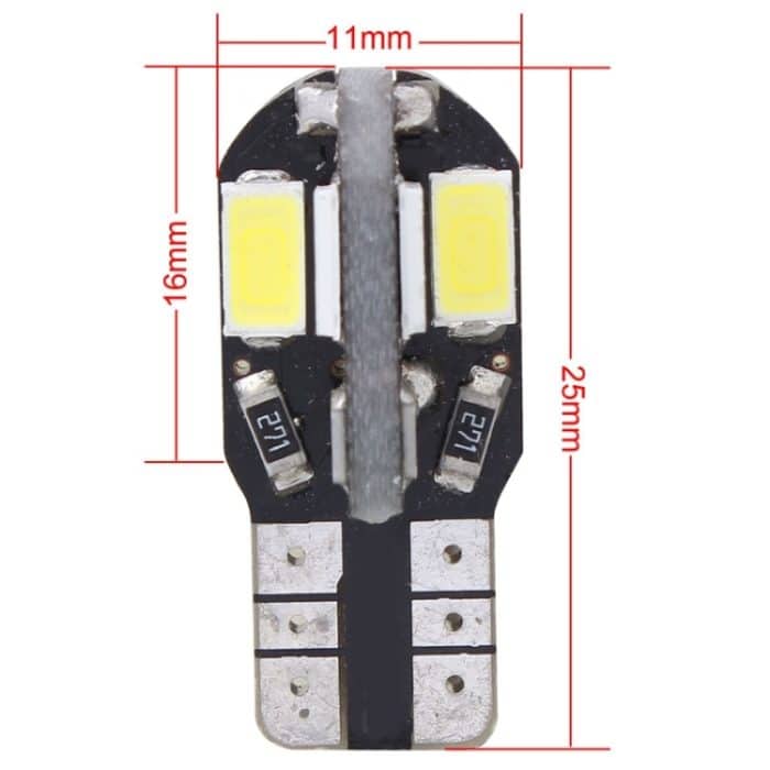 10 PCS T10 4W 280LM Weißlicht 8 LED SMD 5630 Canbus Decode Auto Clearance Lights Lampe, DC 12V – Bild 3