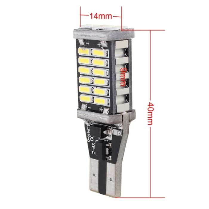 2 STÜCKE T15 6W 30-SMD 4014 6500K 900LM Weißlichtdekodierte fehlerfreie LED-Auto-Rückfahrleuchte – Bild 4
