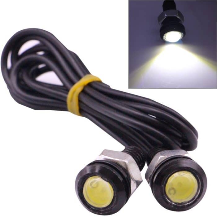 2 Stück 2 x 2 W wasserdichtes Eagle-Eye-Licht, weißes LED-Licht für Fahrzeuge, Kabellänge: 60 cm – Bild 1