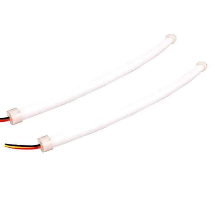 2 PCS 4.5W 270LM 6500K 597-577nm Weiß + Gelb LED-Röhren-Tagfahrlicht Tagfahrlicht DRL-Lenkleuchte, DC12V, Lampenlänge: 45 cm – Bild 2