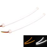 2 PCS 3W 180LM 6500K 597-577nm Weiß + Gelb LED-Röhren-Tagfahrlicht Tagfahrlicht DRL-Lenkleuchte, DC12V, Lampenlänge: 30 cm