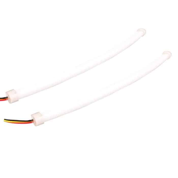 2 PCS 3W 180LM 6500K 597-577nm Weiß + Gelb LED-Röhren-Tagfahrlicht Tagfahrlicht DRL-Lenkleuchte, DC12V, Lampenlänge: 30 cm – Bild 2