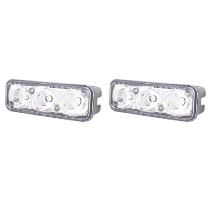 2 Stück MZ 9 W 540 lm 6500 K 3-LED-Weißlicht, kabelgebunden, Tagfahrlicht, Nebelscheinwerfer, DC 12–24 V, Lichtdraht: 15 cm, MZ 9W – Bild 2