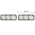 2 Stück MZ 9 W 540 lm 6500 K 3-LED-Weißlicht, kabelgebunden, Tagfahrlicht, Nebelscheinwerfer, DC 12–24 V, Lichtdraht: 15 cm, MZ 9W – Bild 3