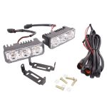2 Stück MZ 9 W 540 lm 6500 K 3-LED-Weißlicht, kabelgebunden, Tagfahrlicht, Nebelscheinwerfer, DC 12–24 V, Lichtdraht: 15 cm, MZ 9W – Bild 7