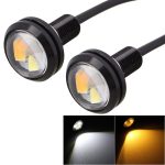 2 Stück 22,5 mm 2 W 200 lm weißes + gelbes Licht 4 LED SMD 5630 Eagle Eye Autolenklicht Tagfahrlicht, 0