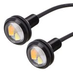 2 Stück 22,5 mm 2 W 200 lm weißes + gelbes Licht 4 LED SMD 5630 Eagle Eye Autolenklicht Tagfahrlicht, 0 – Bild 2