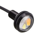 2 Stück 22,5 mm 2 W 200 lm weißes + gelbes Licht 4 LED SMD 5630 Eagle Eye Autolenklicht Tagfahrlicht, 0 – Bild 3