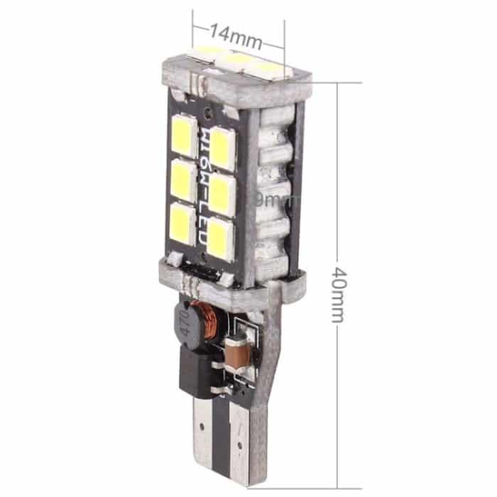 2 PCS T15 3W weiße LED 300LM SMD 2835 Auto-Nebelschlussleuchte / Rückfahrleuchte für Fahrzeuge, DC 12V – Bild 4