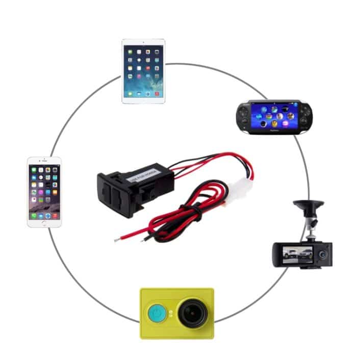 Smartphone 001 3.3A USB-Autoladegerätadapter mit 2 Anschlüssen für iPhone 6 / iPad Air, kompatibel mit HONDA – Bild 6