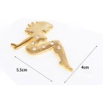 Schöne Mädchen-Diamant-Metall-Chrom-Abzeichen, Girl – Bild 3