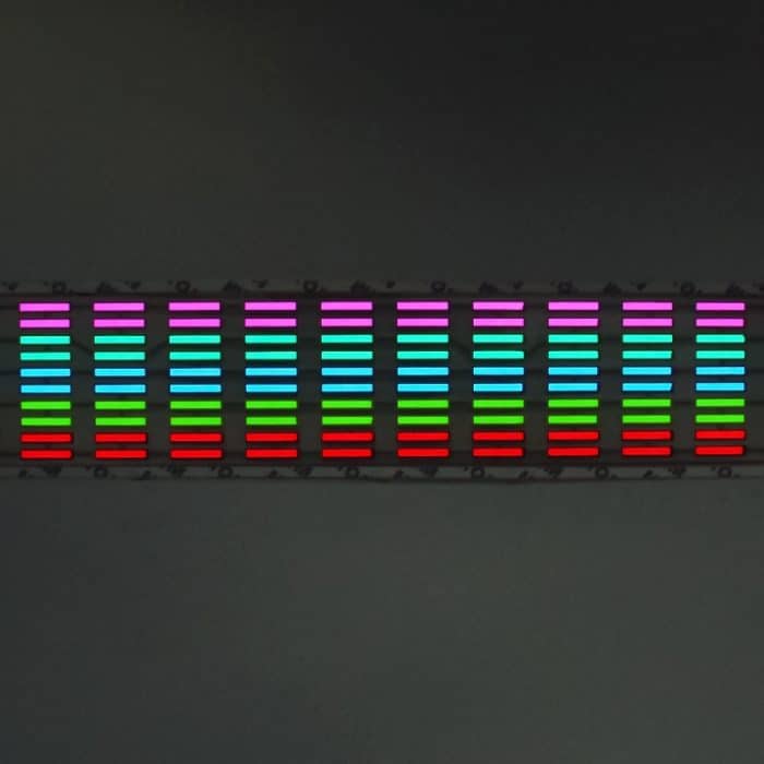 5 Farben Music Active EL Autoaufkleber Equalizer mit Autoladegerät, Größe: 90 cm x 10 cm – Bild 10