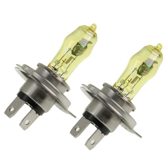 2 X H4 HOD Halogenlampen 12V 100W 2400 LM 3500K Gelblichtscheinwerfer – Bild 3