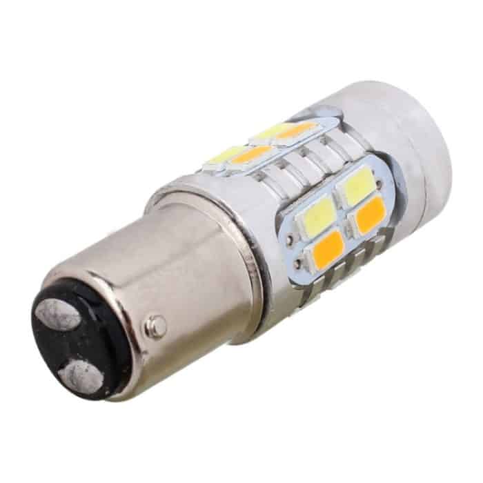 2PCS 1157 / BAY15D 10W 700LM Gelb + Weiß Licht 20-LED SMD 5630 Glühlampe für Auto-Bremslicht, Konstantstrom, DC 12-24V – Bild 3