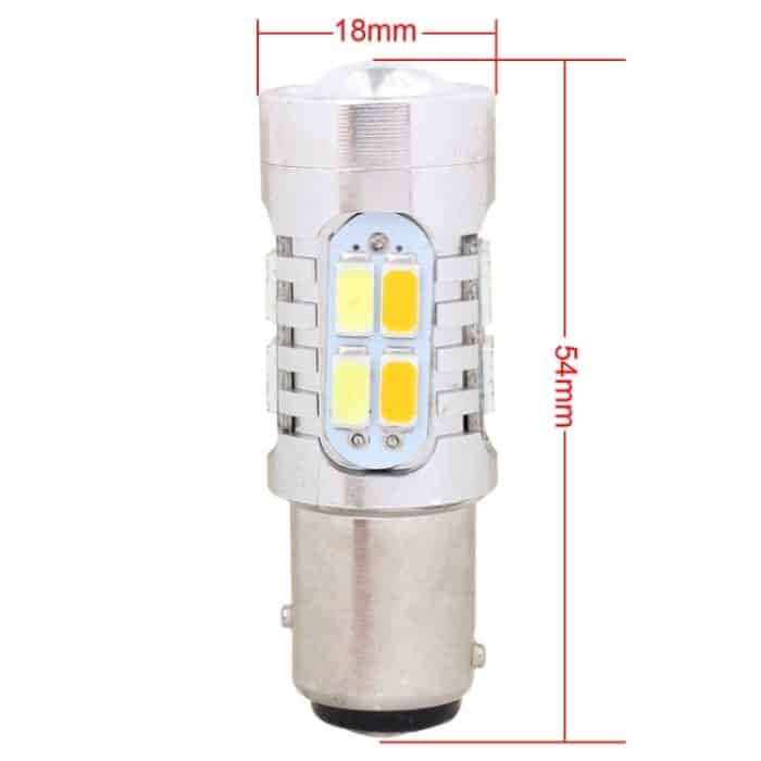 2PCS 1157 / BAY15D 10W 700LM Gelb + Weiß Licht 20-LED SMD 5630 Glühlampe für Auto-Bremslicht, Konstantstrom, DC 12-24V – Bild 6