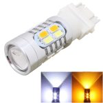 2PCS T25 10W 700LM Gelb + Weiß Licht Doppelkabel 20-LED SMD 5630 Glühlampe der Auto-Bremsleuchte, Konstantstrom, DC 12-24V