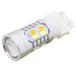 2PCS T25 10W 700LM Gelb + Weiß Licht Doppelkabel 20-LED SMD 5630 Glühlampe der Auto-Bremsleuchte, Konstantstrom, DC 12-24V – Bild 2