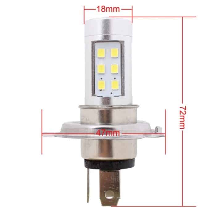 H4 4.2W 630LM Weißlicht 21 LED 2835 SMD Autoscheinwerferlampe, Konstantstrom, DC 12-24V – Bild 5